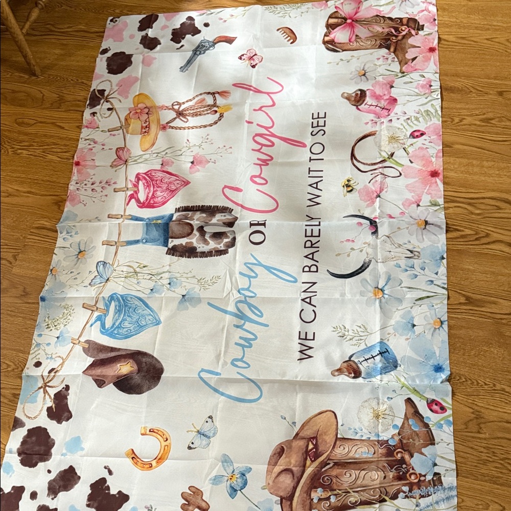 Cowboy or Cowgirl Party Backdrop